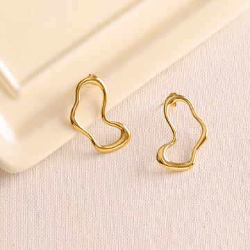 Golden Drop Earrings by Ruby Raang