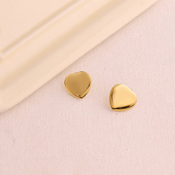 Golden Heart Studs by Ruby Raang