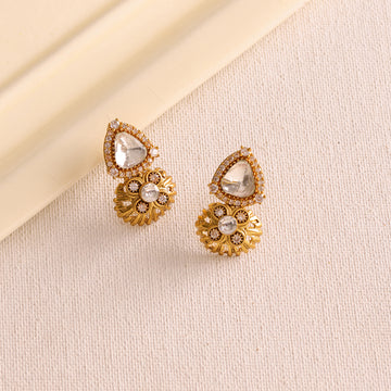 Ruby Raang Kundan Earrings