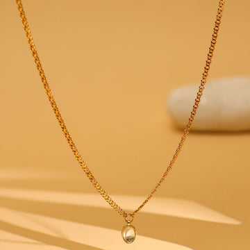 Minimalist Kundan Gold Necklace by Ruby Raang