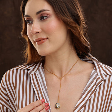 Gold Plated Kundan Necklace by Ruby Raang