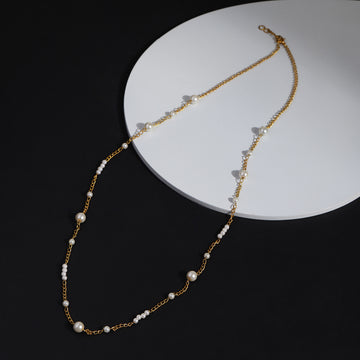 Pearl Golden Chain Necklace