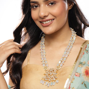 Long Layered Kundan Necklace