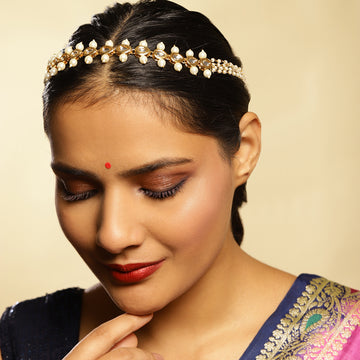 Kundan Beaded Hair Band