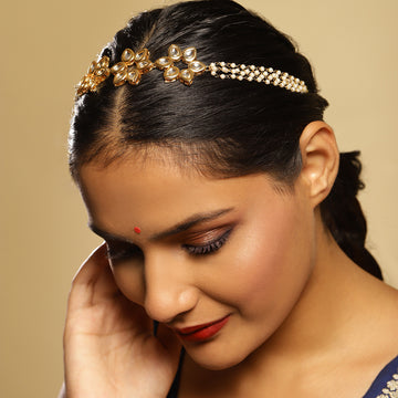 Kundan Beaded Hair Band