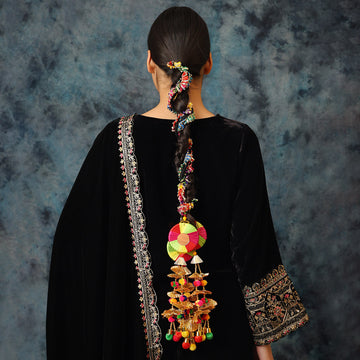 Colorful Gota Patti Work Parandi