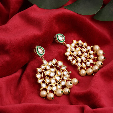 Kundan Chand Earrings