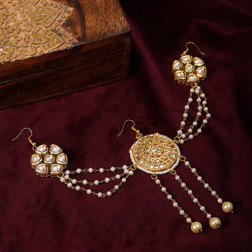 Kundan Juda Pin with Pearls