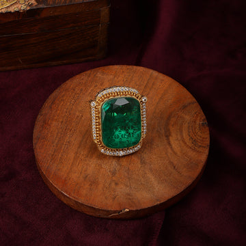 Oversized Emerald Cocktail Ring