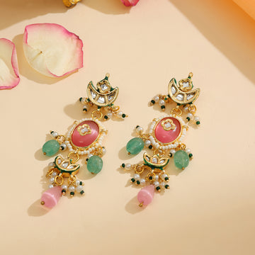 Blush Pink Kundan Earrings