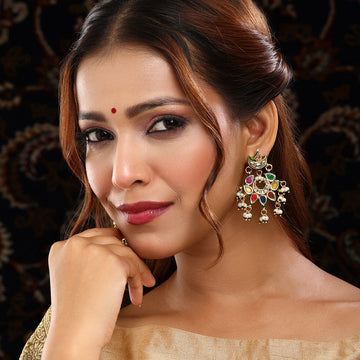 Navratan Kundan Earrings