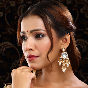 Kundan Earrings with Pearls