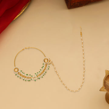Kundan Maharani Nose Ring (Clip On)
