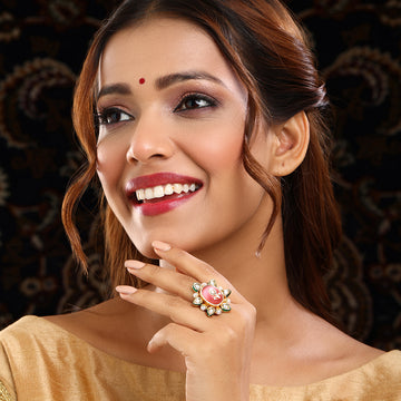 Kundan Cocktail Ring