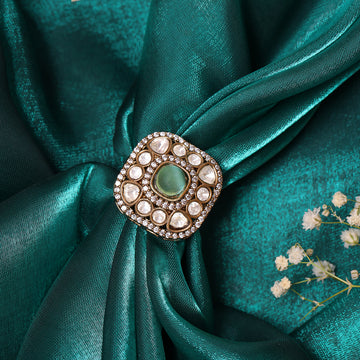 Kundan and Stone Ring