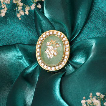 Kundan and Stone Ring