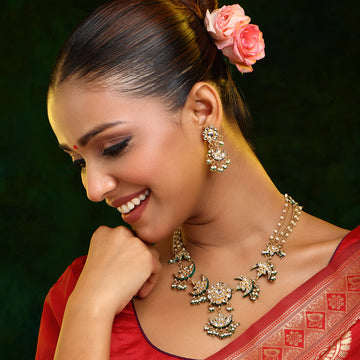 Kundan Necklace with Earrings
