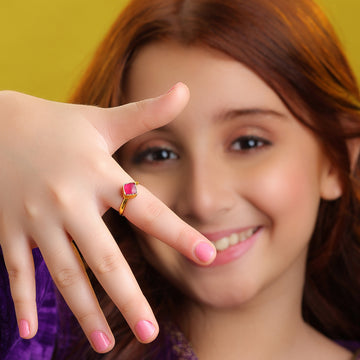 Titli Kids Pink Stone Ring