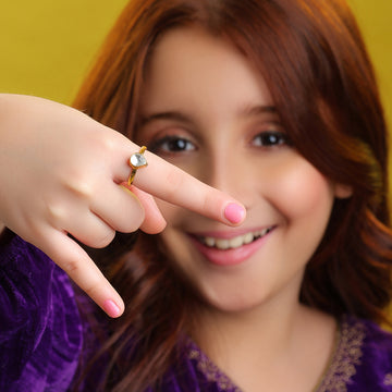 Titli Kids Clear Stone Ring