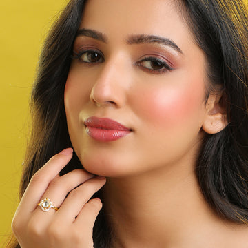 Titli Aaliya Kundan Halo Ring
