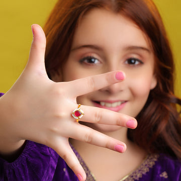 Titli Kids Ruby Pearl Ring