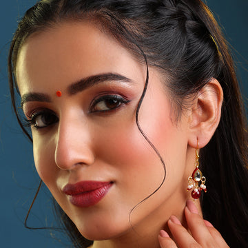 Titli Gulafshan Kundan Drop Earrings