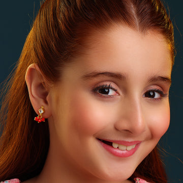 Titli Kids Kundan Coral Stud Earrings