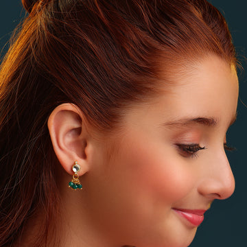 Titli Kids Kundan Emerald Stud Earrings