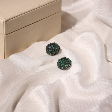 Green Stone Studs