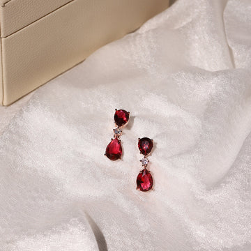 Misty Maroon Earrings