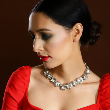 Polki Kundan and Diamond Necklace