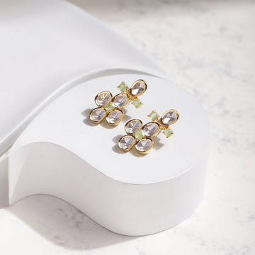 Stone Mint Green Earrings