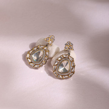 Gold Stone Earrings