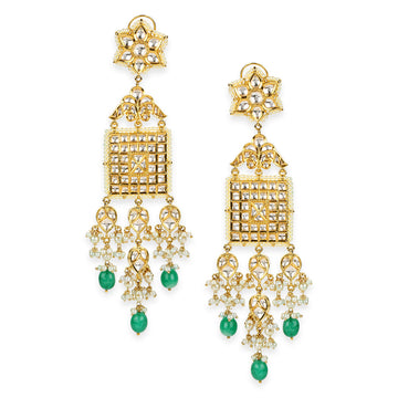 Long Kundan Earrings
