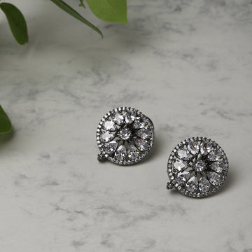 Silver Diamond Studs
