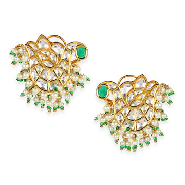 Oversized Kundan Studs