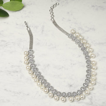 Diamond Choker with Pearls