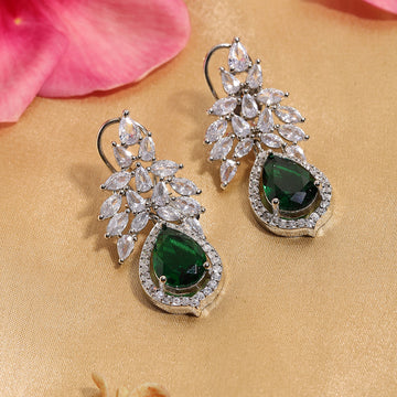 Emerald and Diamond Earrings