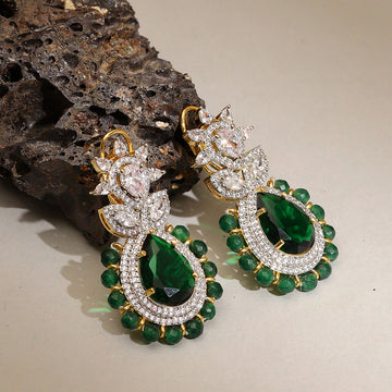 Emerald and Diamond Earrings