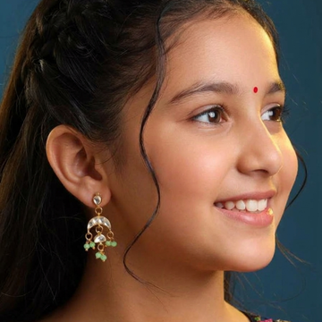 Titli Naina Pearl Kundan Mint Earrings