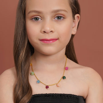 Multi Stone Necklace for Kids