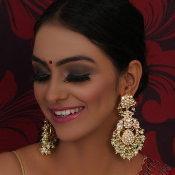 Kundan Chand Earrings