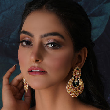 Kundan Chand Earrings