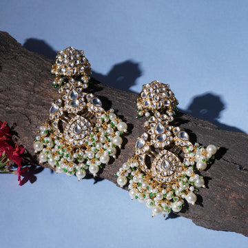 Kundan Chand Earrings