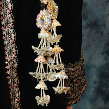 Colorful Gota Pati Work Parandi