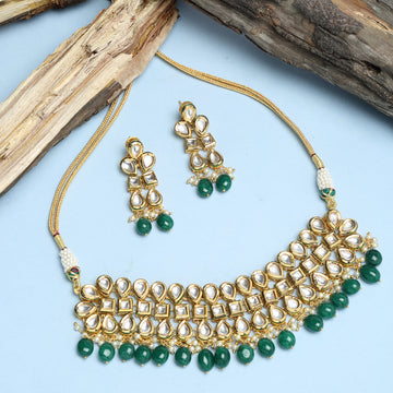 Stone Kundan Choker with Earrings