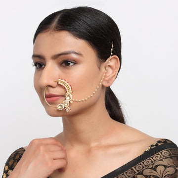 Maharani Kundan Nose Ring