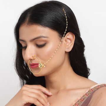 Maharani Kundan Nose Ring