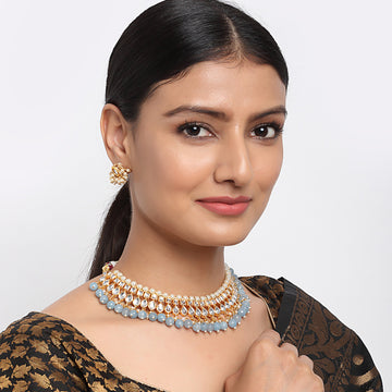 Stone Kundan Choker with Studs