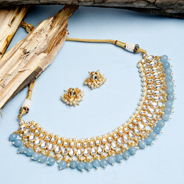 Stone Kundan Choker with Studs